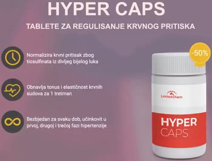 HYPER CAPS TABLETE ZA VISOKI PRITISAK